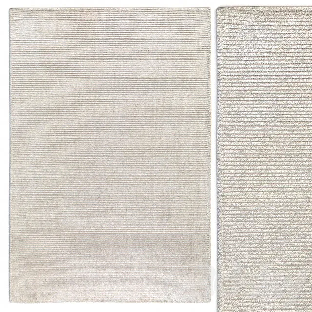 Carpet Benuta Lines Viscose Cream Rug 3D Model