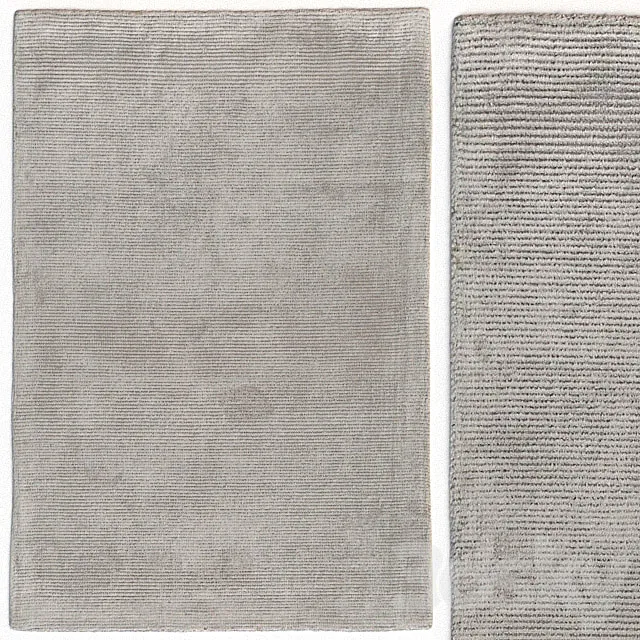 Carpet Benuta Lines Viscose Grey Rug 3D Model