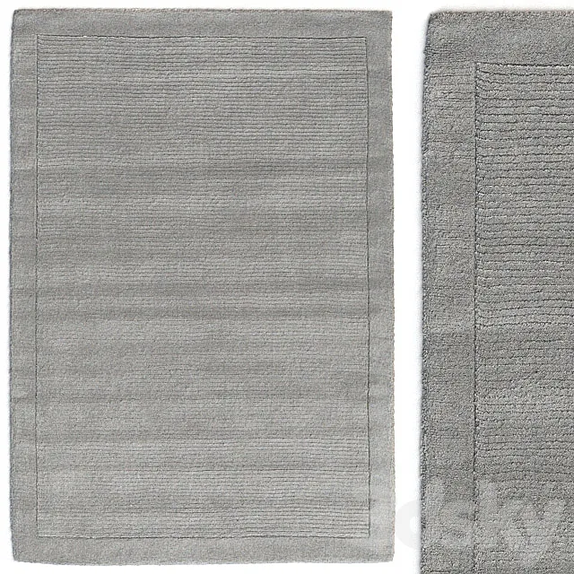 Carpet Benuta Uni Wool Gray Rug 3D Model
