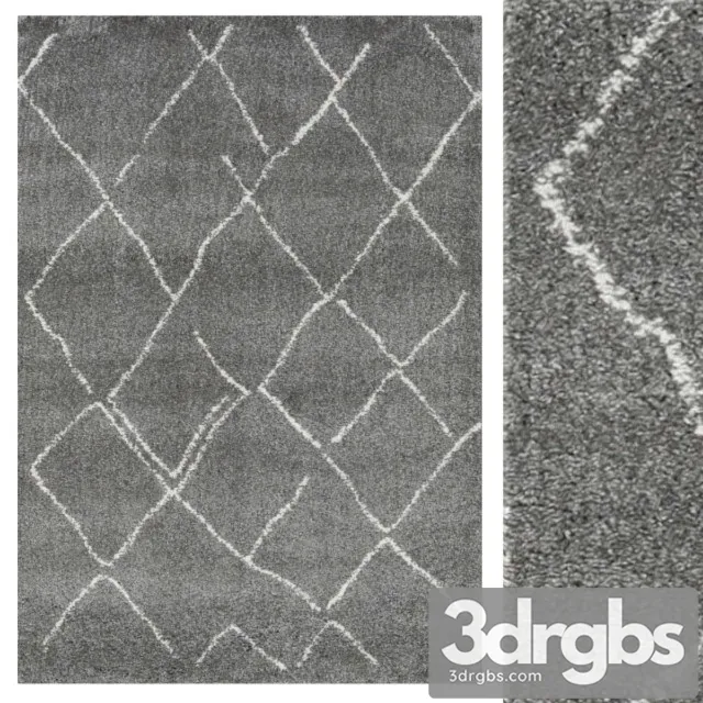 Carpet CarpetVista Shaggy Agadir Gray 3D Model Free