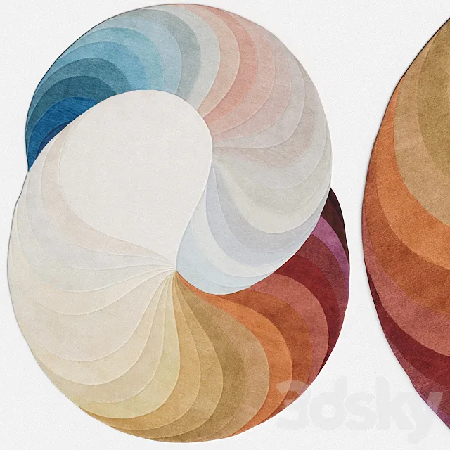 Carpet CC Tapis Slinkie Rug 3D Model