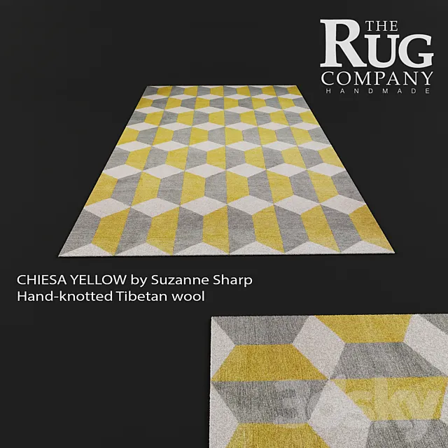 Carpet CHIESA YELLOW Suzanne Sharp 3D Model
