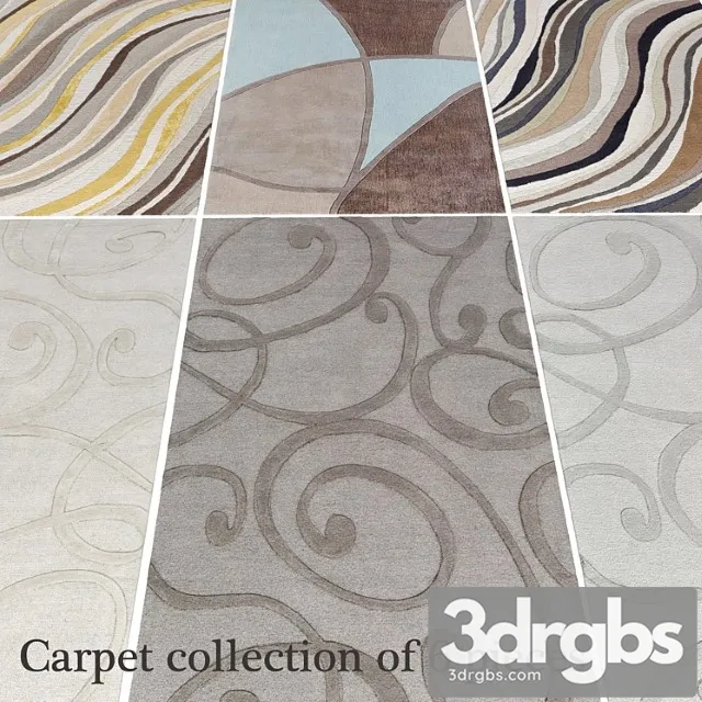 Carpet Collection Of 6 Pieces Nabor Kovrov Polovik Uzor Abstraktsiia 3D Model Free