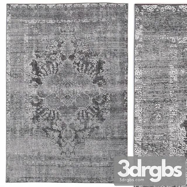 Carpet Colored Vintage Rug 3D Model Free
