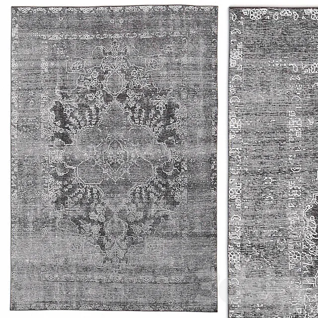 Carpet Colored Vintage Rug 3D Model