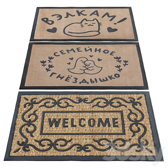 Carpet for the entrance door_2 3D Model