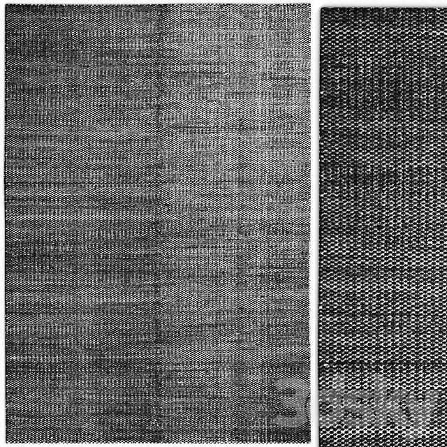 Carpet Hay Moire Kelim Black rug 3D Model