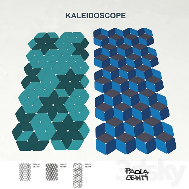Carpet Kaleidoscope Paola Lenti 3D Model