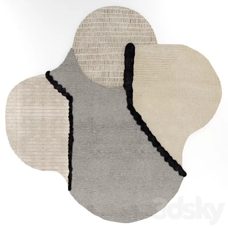 Carpet LUNAR ADDICTION square by CC TAPIS 3D Model