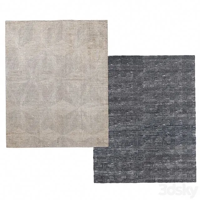 Carpet Mosaic Hand-Knotted Silk by Restoration Hardware 3D Model