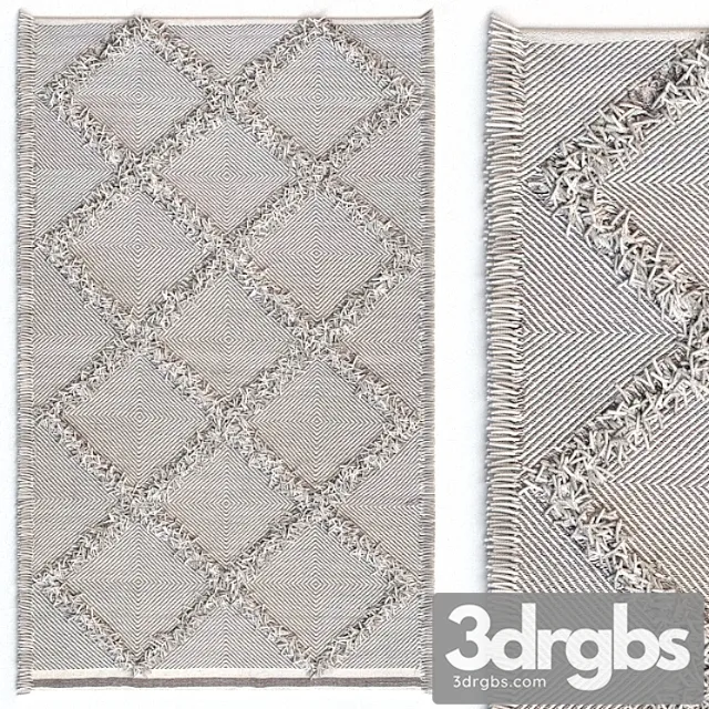 Carpet nu Loom Devon Diamond Trellis Tassel Shag Rug 3D Model Download