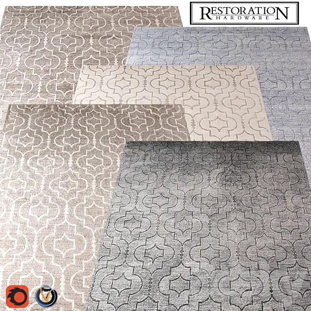 Carpet Restoration Hardware (Medallione) 2440х3050 (5 colors) 3D Model