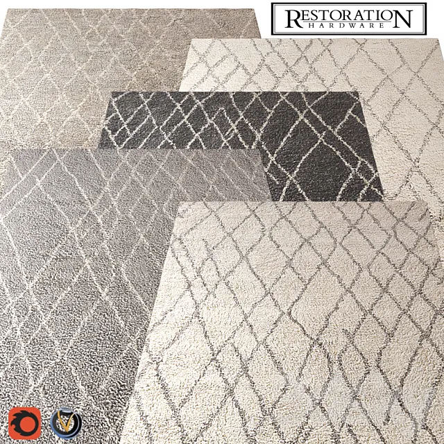 Carpet Restoration Hardware (Noura) 2440х3050 (5 colors) 3D Model
