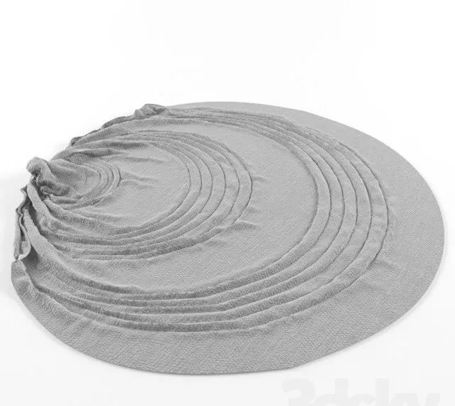 carpet round with circles 3D Model