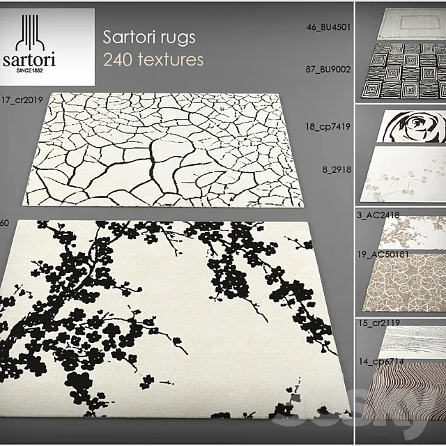 carpet rugs collection 3DModel