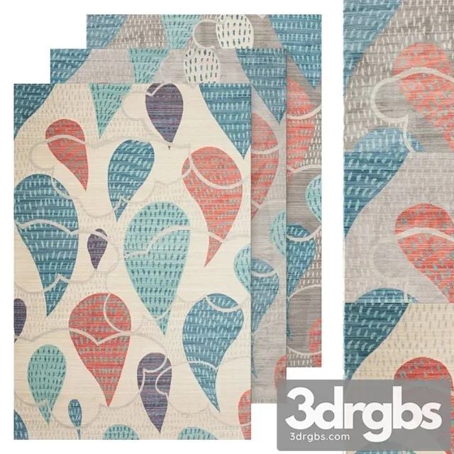 Carpet rugvista set happy rain 3D Model Free