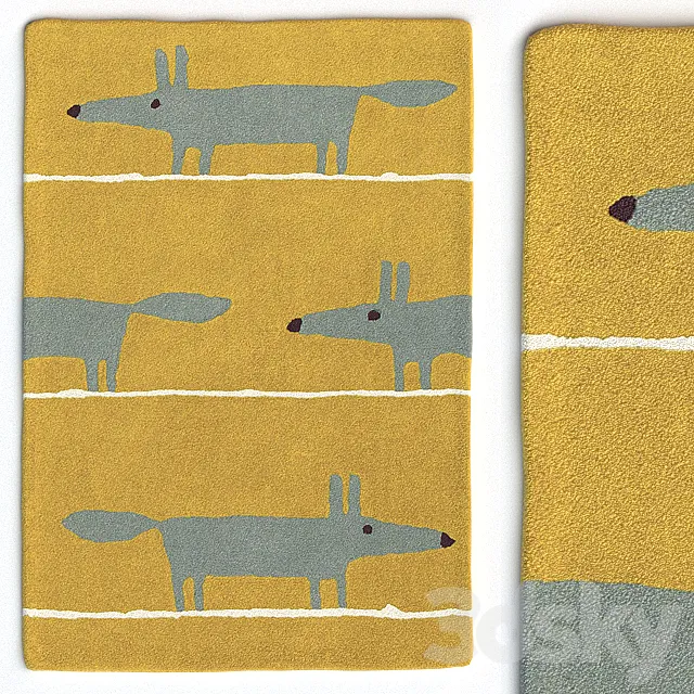 Carpet Scion Mr Fox Mustard Rug 3DModel