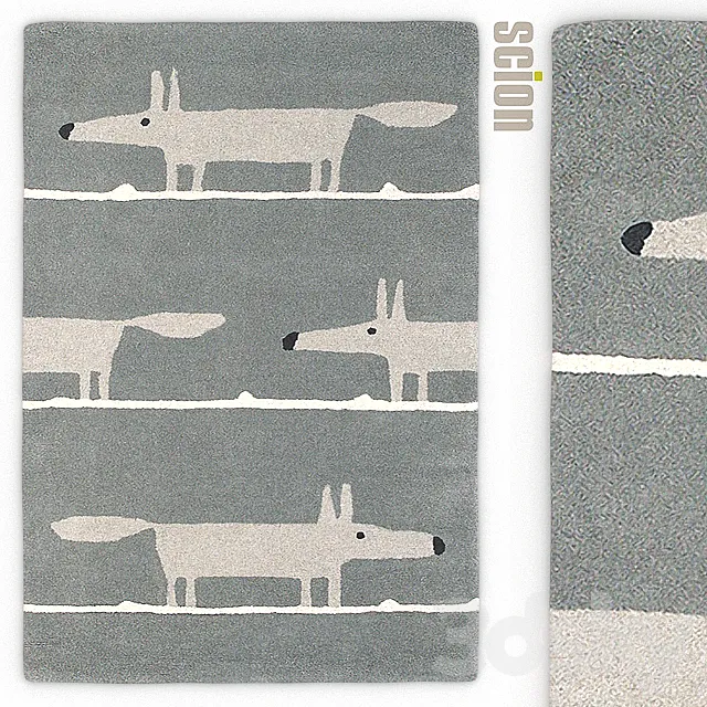 Carpet Scion Mr Fox Silver Rug 3D Model