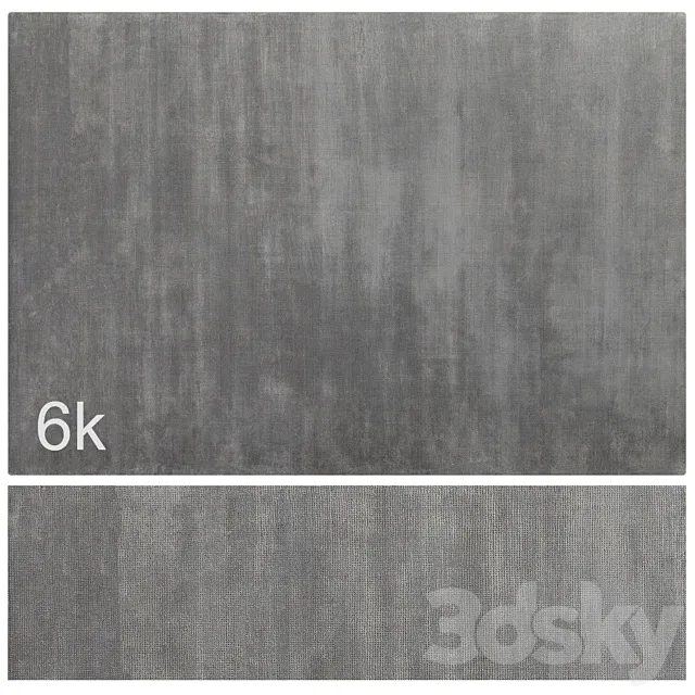 Carpet set 17 - Plain Gray Wool Rug _ 6K 3DModel
