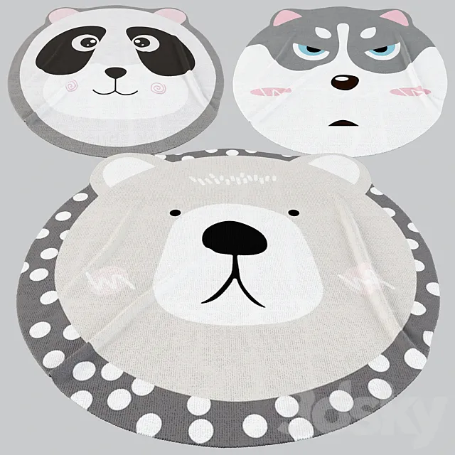 Carpet set “Cartoons 9” 3D Model