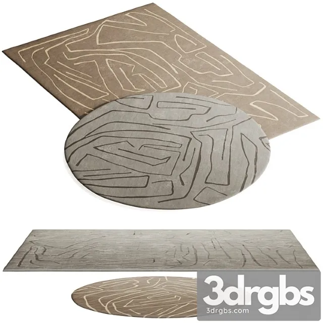 Carpet Set From Corner Design 3D Model Free