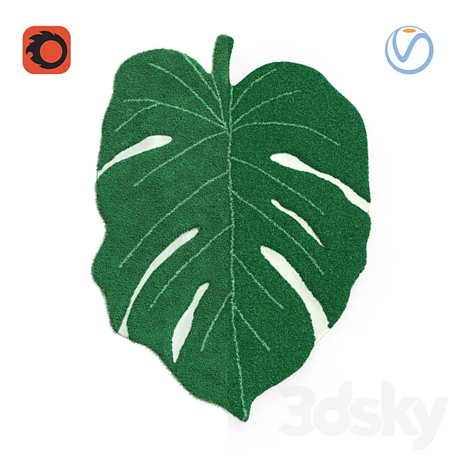 Carpet sheet monstera from Lorena Canals 3D Model