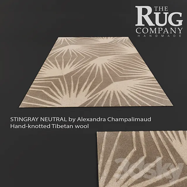 carpet STINGRAY NEUTRAL Alexandra Champalimaud 3D Model
