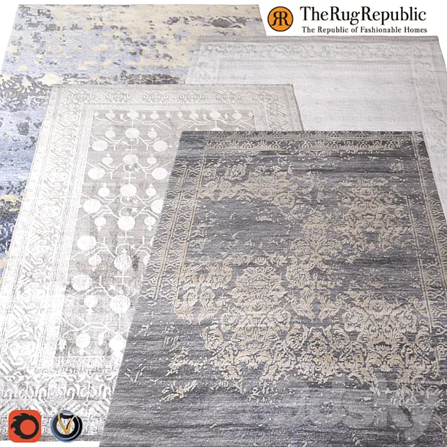 Carpet The Rug Republic 1600х2300 (4 colors) 3D Model