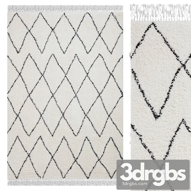 Carpet Think Rugs Boho 8280 3D Model Download