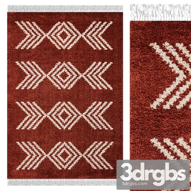 Carpet think rugs boho 8886 terra 3D Model Free