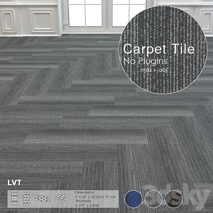 Carpet Tile Collections 02 3D Model