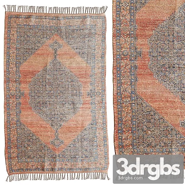 Carpet Urban Outfitters Adley Printed And Woven Rug 3D Model Free