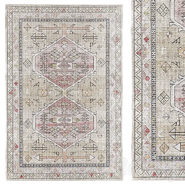 Carpet Urban Outfitters Brighton Printed Rug 3D Model