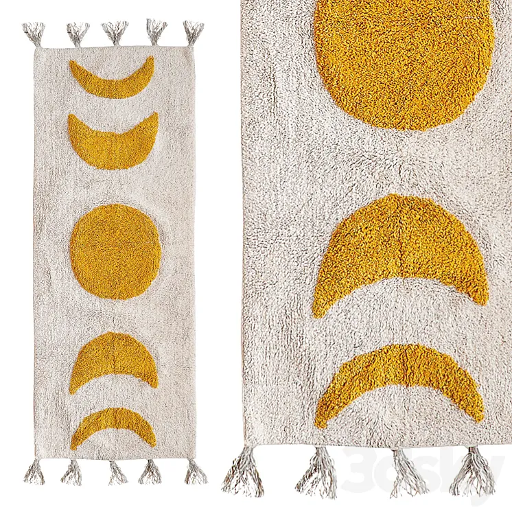 Carpet Urban Outfitters Moon Phase Runner Bath Mat 3D Model Free