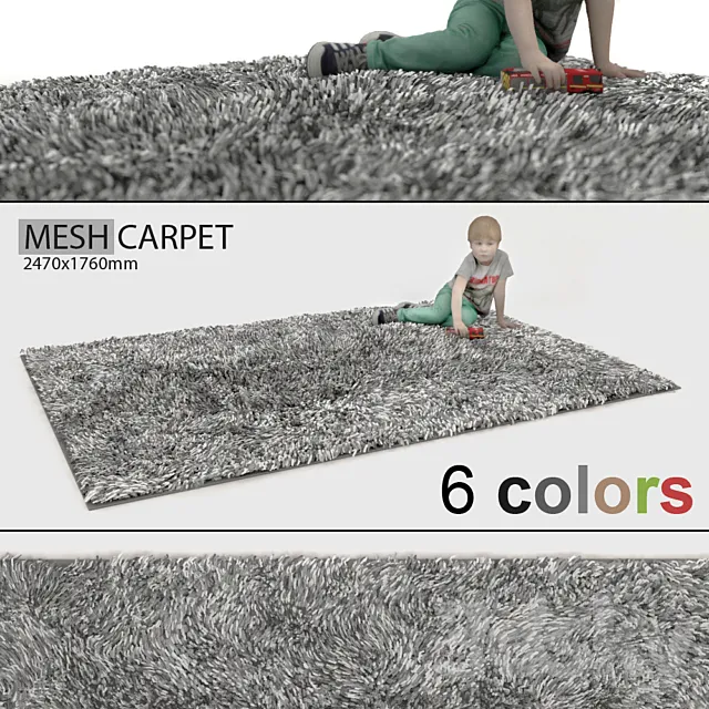 Carpet with a long nap 4 3D Model