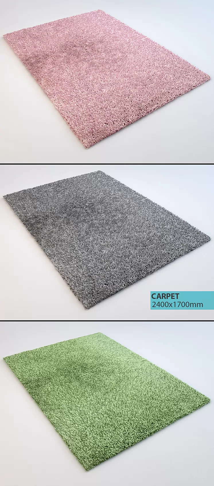 carpet with a short nap 3D Model