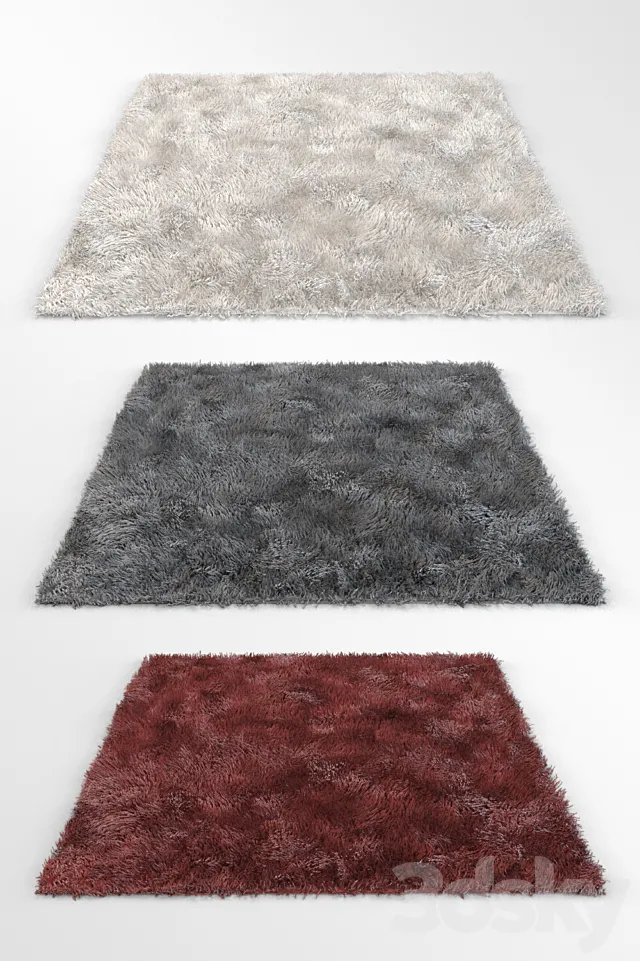 Carpet with long pile 3D Model