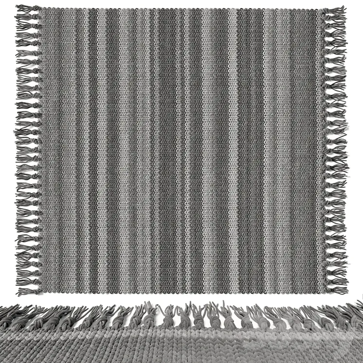 Carpet with tassels 2 3D Model Free