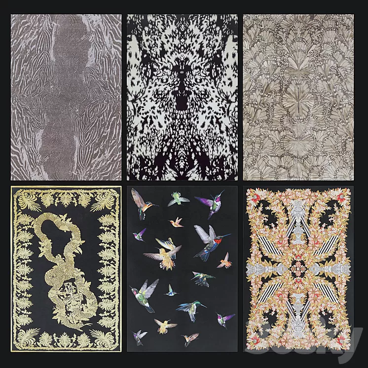 Carpets Alexander McQueen Diane von Furstenberg 3D Model