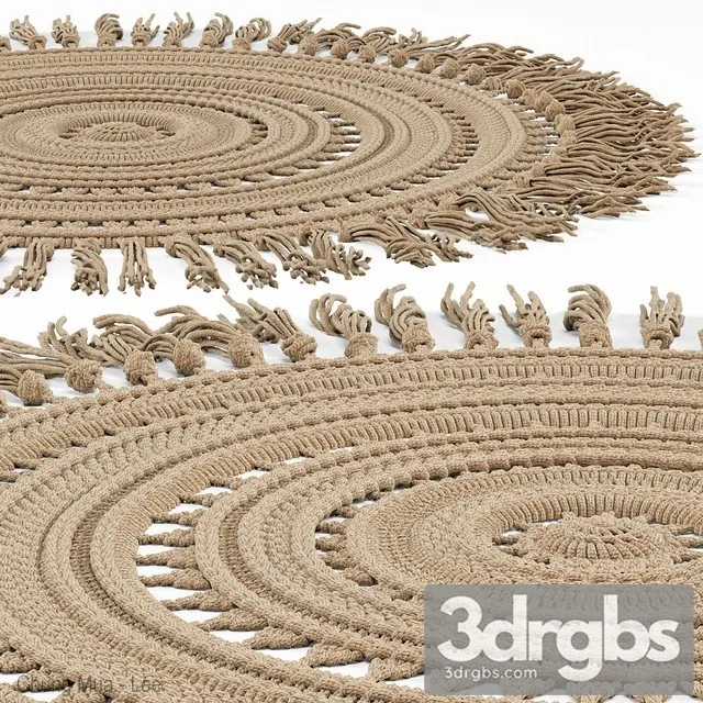 Carpets Braided Mat 3D Model Free