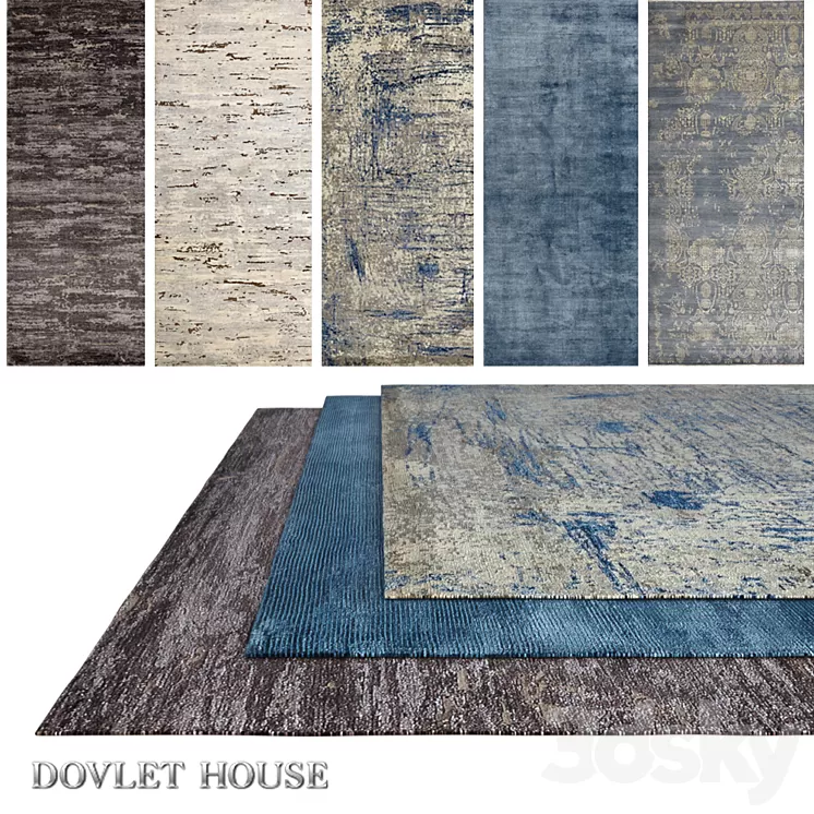 Carpets DOVLET HOUSE 5 pieces (part 745) 3D Model