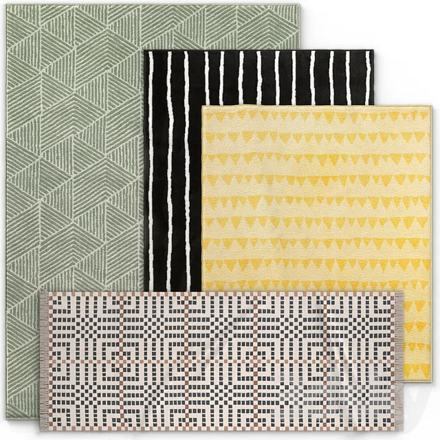 Carpets IKEA VAMDRUP GÖRLÖSE RÖRANDE STENLILLE _ Rug IKEA VAMDRUP GÖRLÖSE RÖRANDE STENLILLE 3D Model