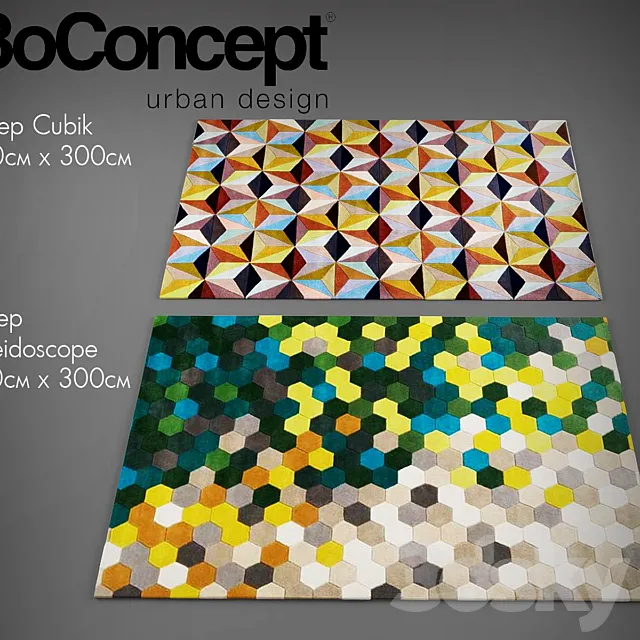 Carpets & Kaleidoscope from BoConcept Cubik 3DModel