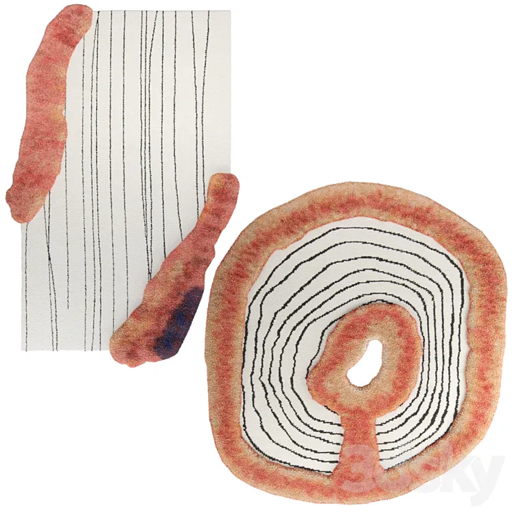 Carpets MEMORIAE & PULSE by CC-TAPIS 3D Model Free