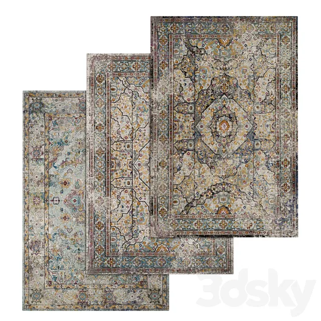 Carpets Set 1 3D Model