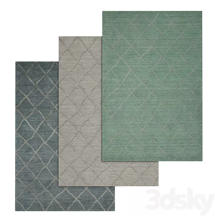 Carpets Set 1113 3D Model