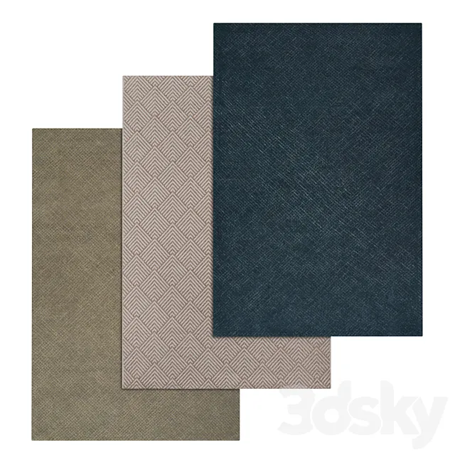 Carpets Set 1286 3D Model