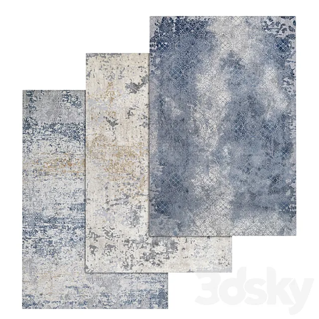 Carpets Set 1384 3D Model