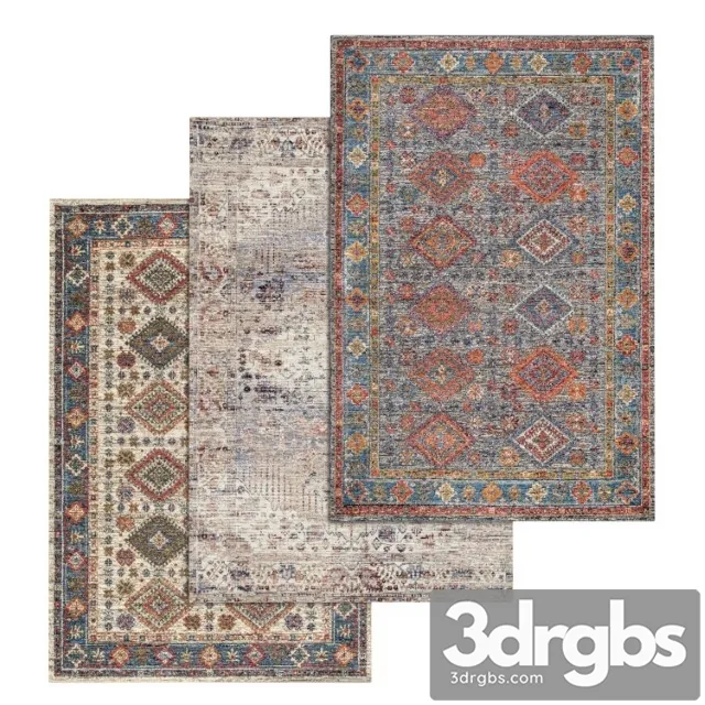 Carpets Set 1441 3D Model Download