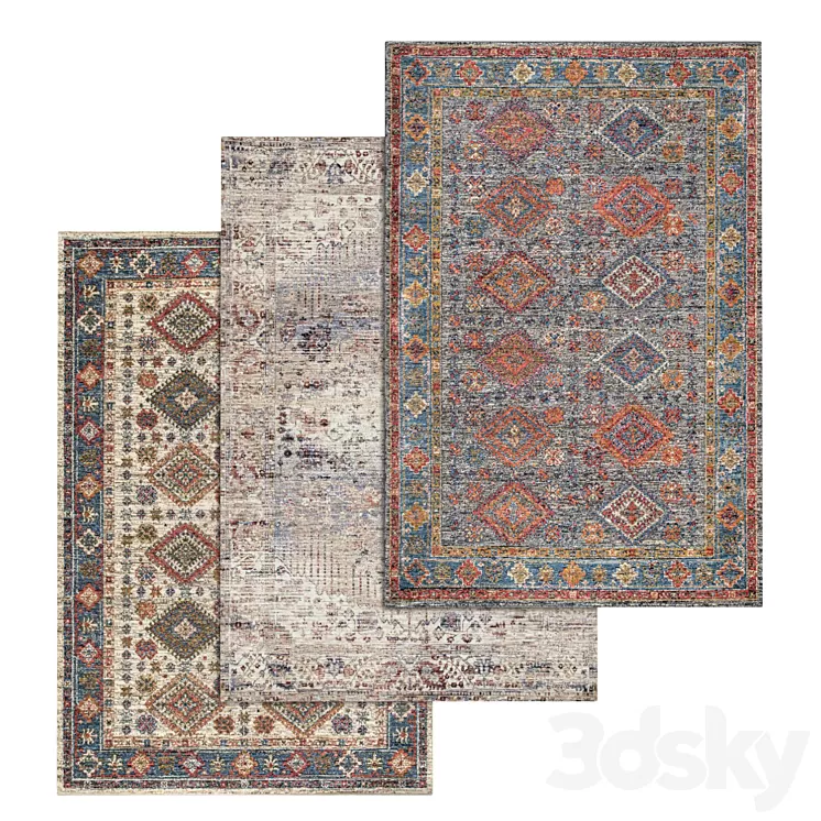 Carpets Set 1441 3D Model
